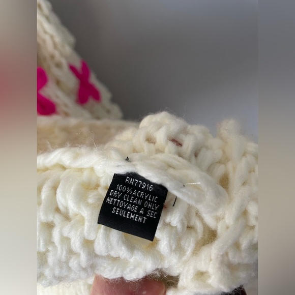 Anthropologie Bubble Cardigan Sweater (One Size) ivory Colorful NWT - Picture 8 of 13